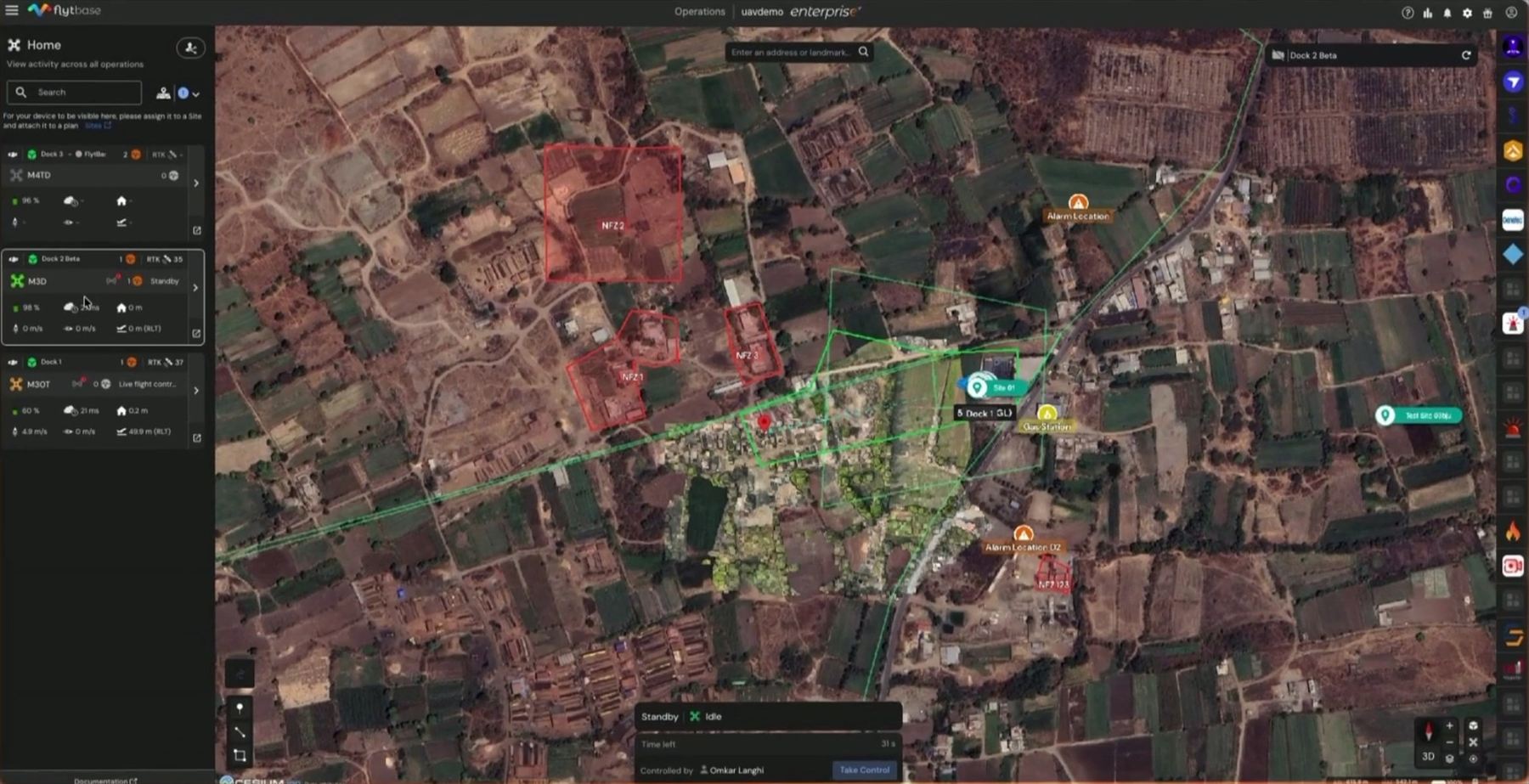 DJI FlightHub 2 live χάρτης